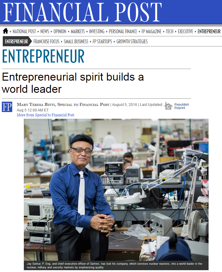 Entrepreneurial spirit builds a world leader